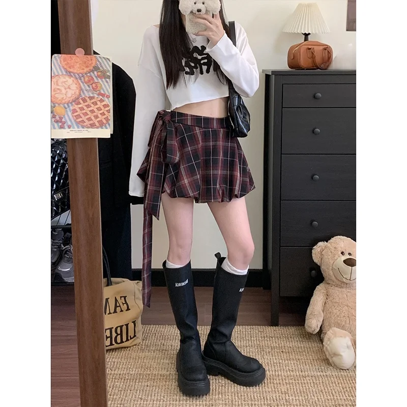 

Women's Skirt Spicy Girl Plaid Summer Short Skirt, Niche Temperament, High Waist Slimming A-line Short Skirt