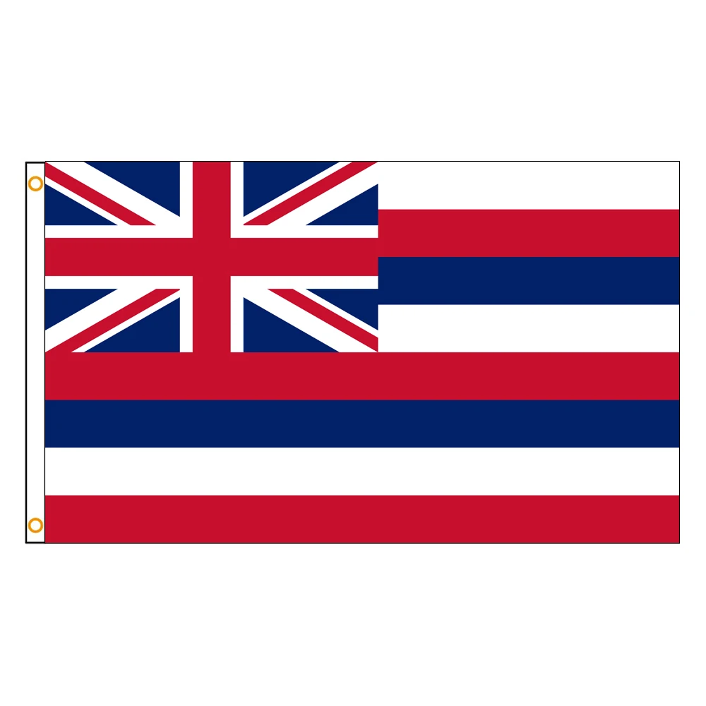 3x5 Ft Hawaii Flag Vivid Color and Fade proof a state of the United States Flags Polyester with Brass Grommets 3 X 5 Ft