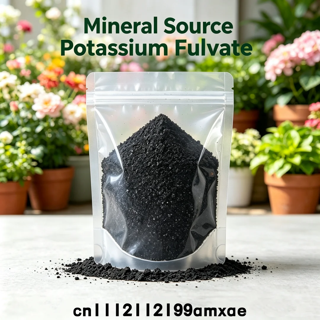 500g Mineral Source Potassium Fulvate Fertilizer For Ornamental Potted Flowers, Improve Soil Activate Root Promote Flowering