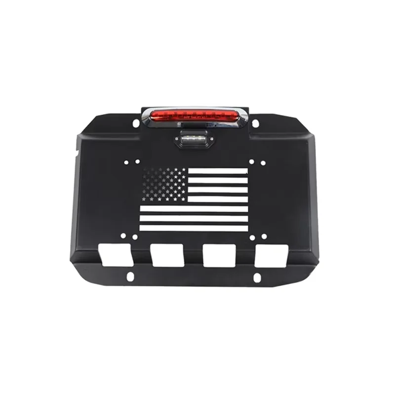 

ABXN-Tailgate Exhaust Cover Plate For Jeep Wrangler JK 2007-2017 JL 2018+ Spare Tire License Plate Mounting Bracket