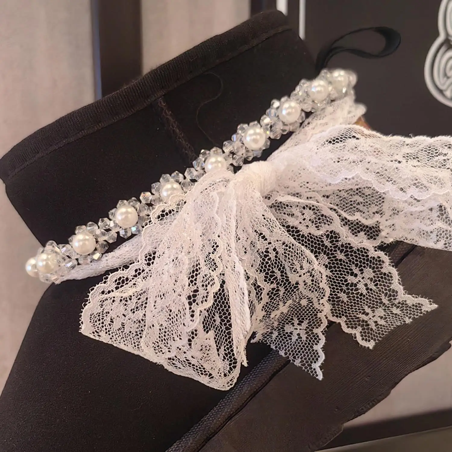 

Women's Boots Chain Y2K Lace Pearl Women's Winter Boots Shoe Charms DIY Ankle Boots Accessories Flower Tassel Bead Shoe Chain