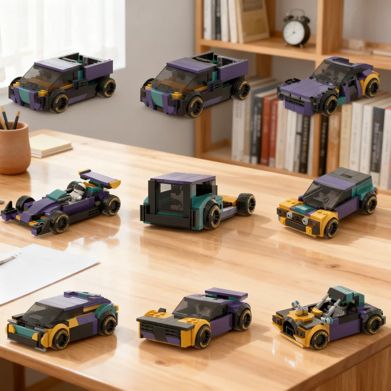 

321pcs MOC City Champions Builder S Pack 8 1 Model Building Blocks Christmas Gifts Construction Toy Education Brick Idea