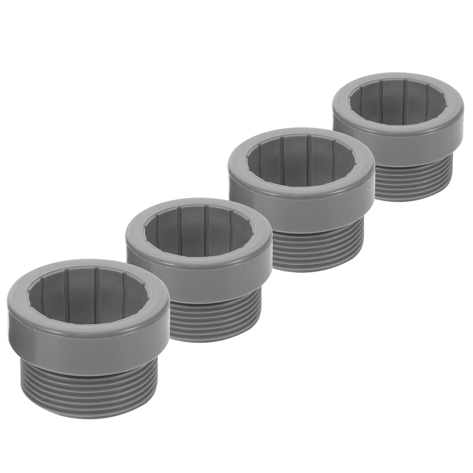 4Pcs Pool Umbrella Sleeve Stabilizer Adapter Stable Support Outdoor Threaded Pole Locking Sleeve Swimming Pool Pole Base Wind