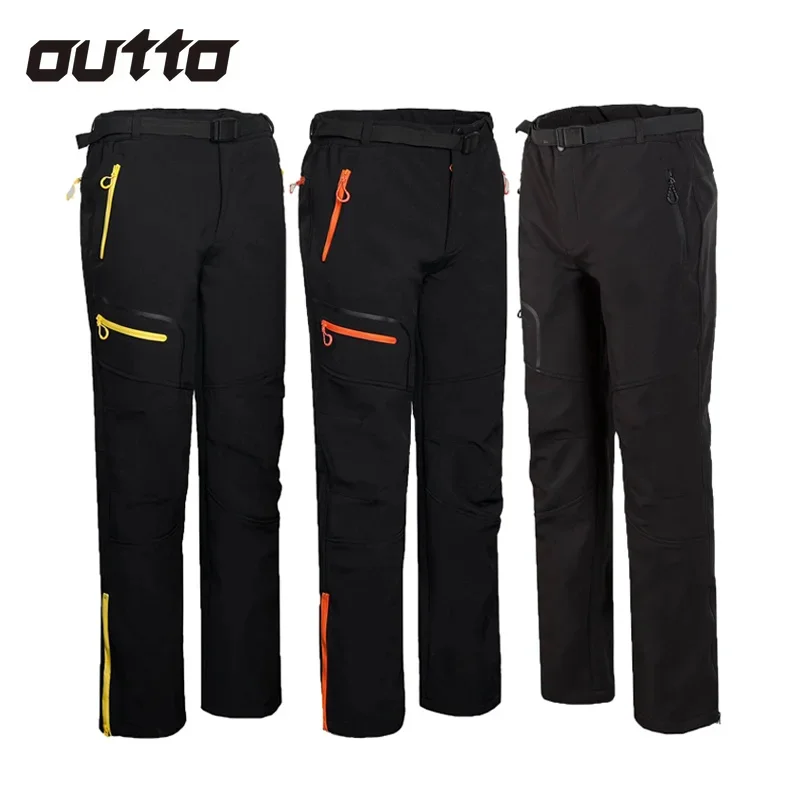 Men's Soft Shell Charge Pants Windproof Warm Wear-resisting Climbing Trousers Outdoor Hiking Camping Cycling Sports Male