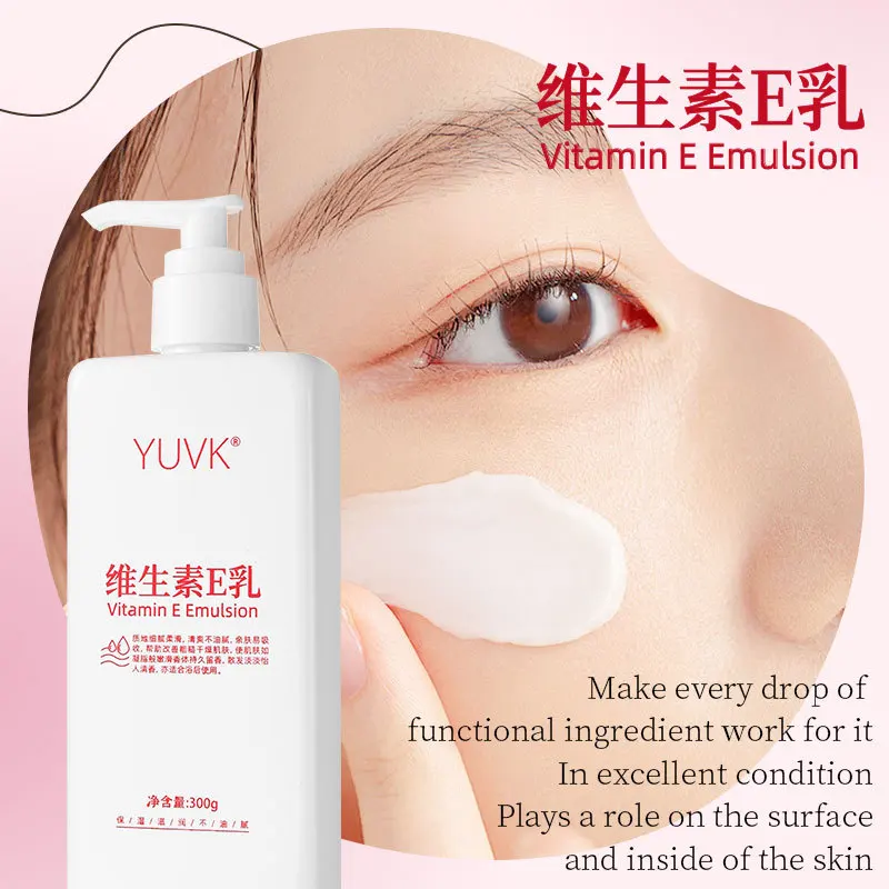

Vitamin E Lotion Hydrating Moisturizing Cream Resist Dryness Nourish Dry Skin and Eliminate Fine Lines 300g Large Bottle