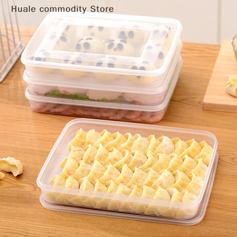 Scatola portaoggetti da cucina Organizzatore per frigorifero Contenitori per alimenti trasparenti Vassoio per gnocchi Frutta Verdura Torta di carne