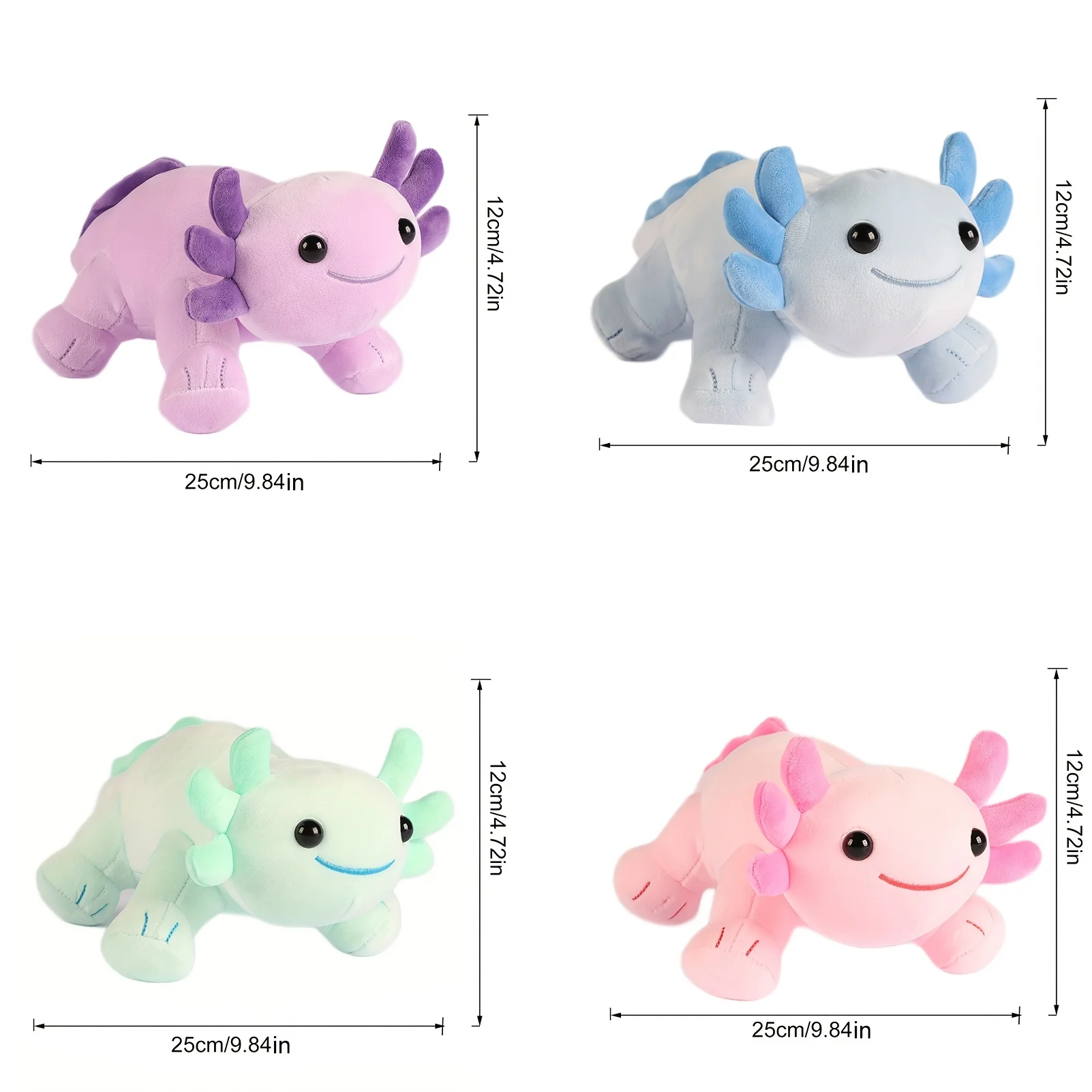 25cm niedlichen Axolotl Plüschtiere weichen Kawaii Axolotl Plüschtiere Puppen Stofftiere Plüsch kissen für Geburtstag Kinder Geschenke Wohnkultur