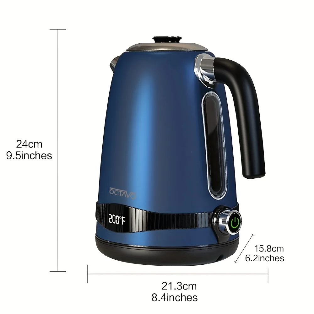 1pc 1.8QT Electric Kettle, US Plug, Temperature Control With 7 Heat Settings & LED Display,   (1100W) , Kitchen and home