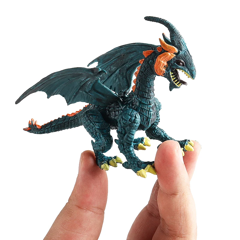 Oenux-Flying Magic Dragon Action Figures para crianças, monstros rotativos, dinossauros, animais de brinquedo, modelo PVC, coleção, presente de Natal, 4 pçs/set