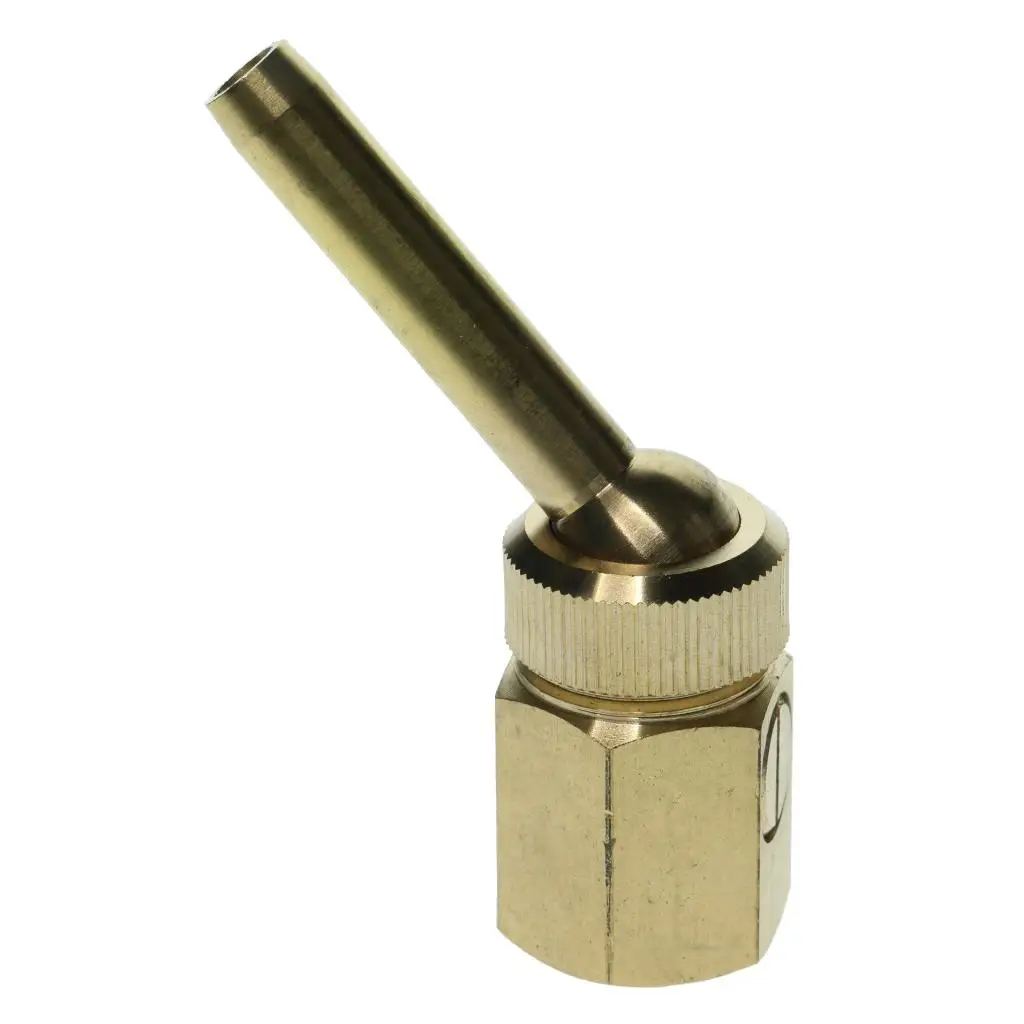 Brass Fountain Nozzle Adjustable Jet Single Valve Straight Stream Head for Pond Fountain Decoration Setup