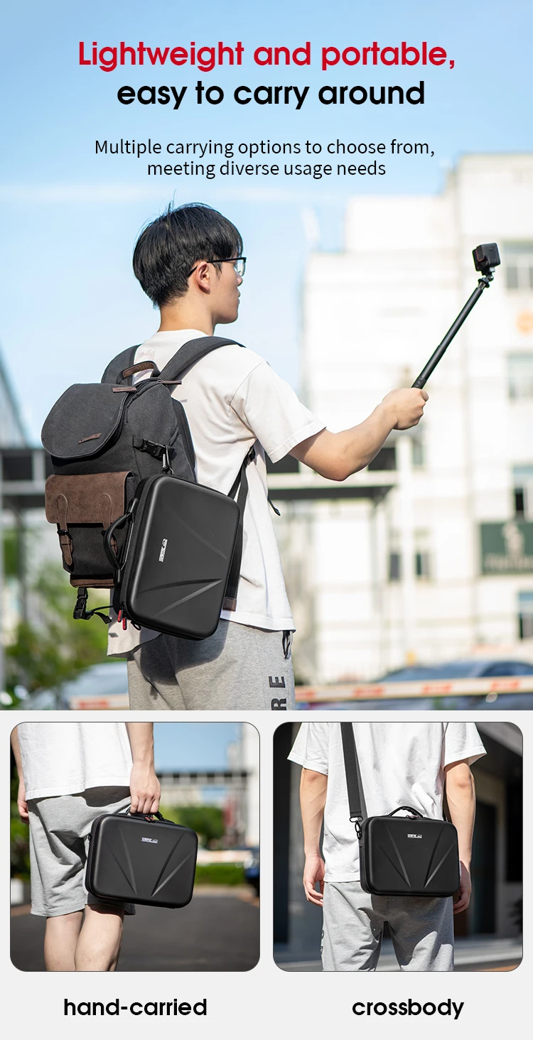 Tragetasche für Insta360 ACE Pro/Ace Pro 2 Xplorer Grip Kit Zubehör Aufbewahrungs-Reisetasche für Insta 360 114cm Selfie-Stick – Detail 6