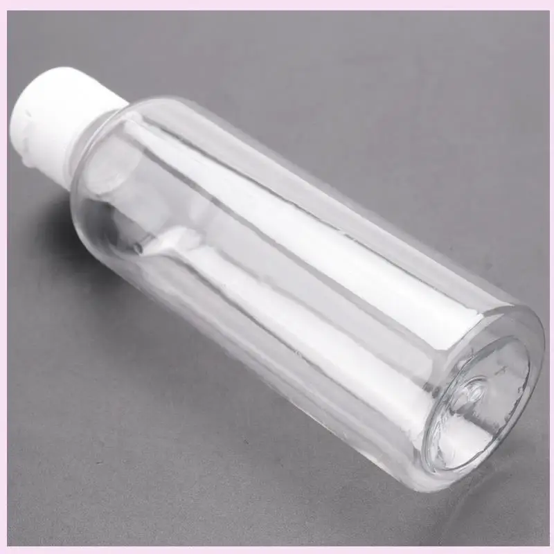 B25B 12 X 100Ml Plastic Clear Flip Bottles Travel Shampoo Lotion Cosmetic Container