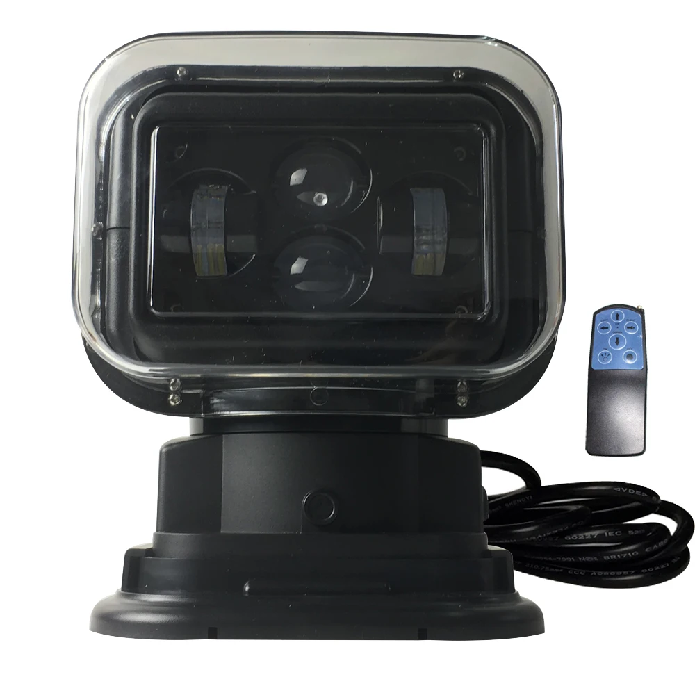 ABS Black Wireless Remote Control Led Search Light 60w Off Road Led Work Light For Car Boat Camping Hunting Led528