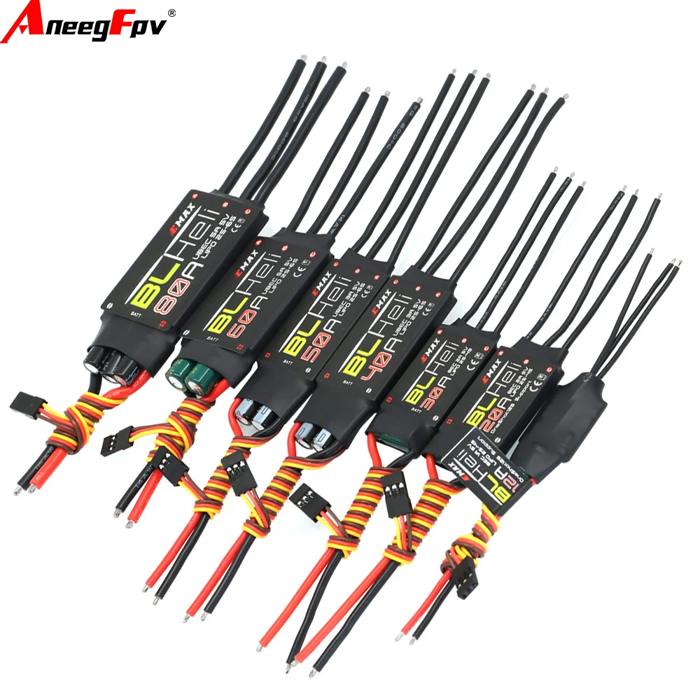 BLHeli ESC 12A -80A ตัวควบคุมความเร็วรอบแบบไร้แปรงถ่านสองทางสำหรับใบพัดใต้น้ำแบบนิวเมติกของยานพาหนะควบคุมระยะไกล