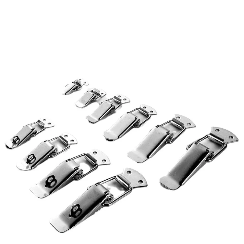 304 Stainless Steel Lock Buckle, Spring Duckbill Buckle for Bee Box, Grid Box, Luggage Connection (5-Pack)