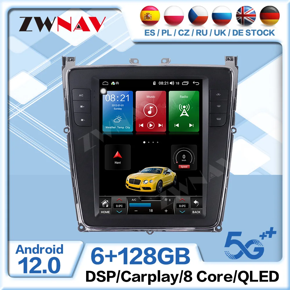 

Android12 Carplay For Bentley Continental 2012 2013 2014 2015 2016 2017 2018 2019 Tesa- Car Radio 1 Din Multimedia Player Stereo
