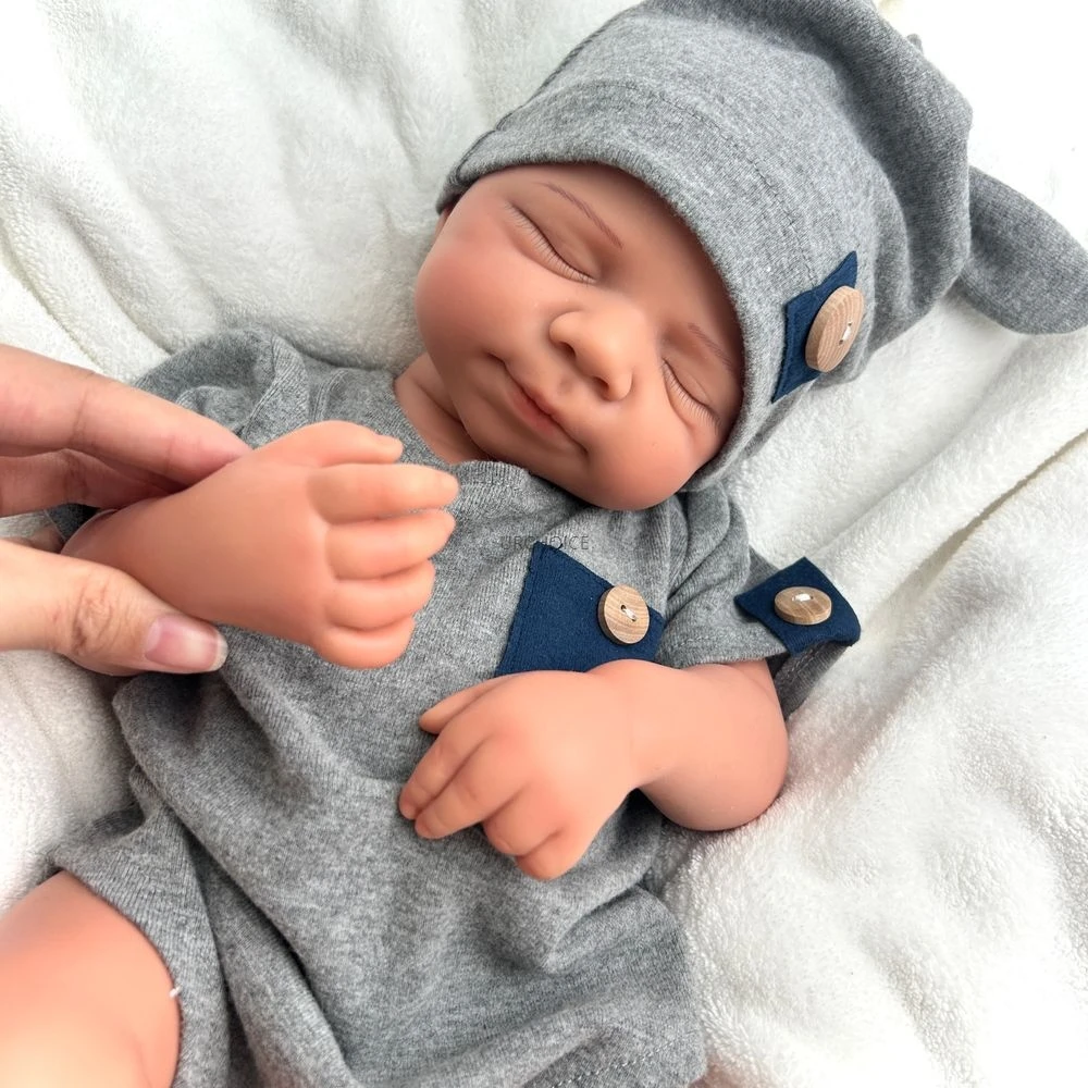 20Inch Lifelike Features Soft Silicone Reborn Doll Washable Weighted Rebirth Doll for Hobbyists Anti-Stress Toy