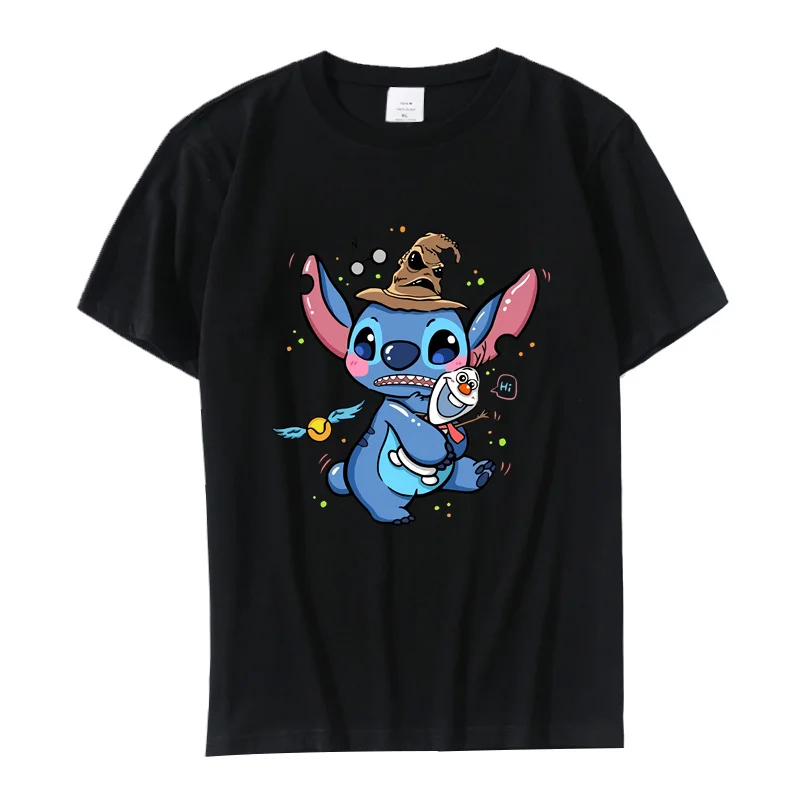 Cool Disney Stitch Nermal Shirt Men\'s T-Shirt Size Mens Tee Shirt Funny Printed Streetwear Cotton Short Sleeves Tshirt Women