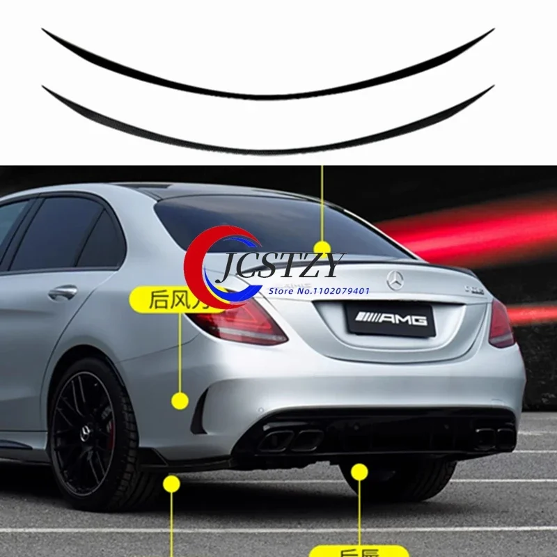 For Mercedes-Benz W205 spoiler 2016-2018 Class C180 C200L C63 spoiler ABS primer color car rear spoiler decoration