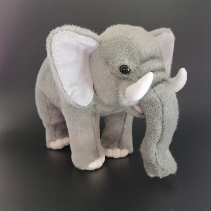 

Elephant High Fidelity Plushie Elephant Plush Toys Lifelike Animals Simulation Stuffed Doll Kawai Toy For Kids