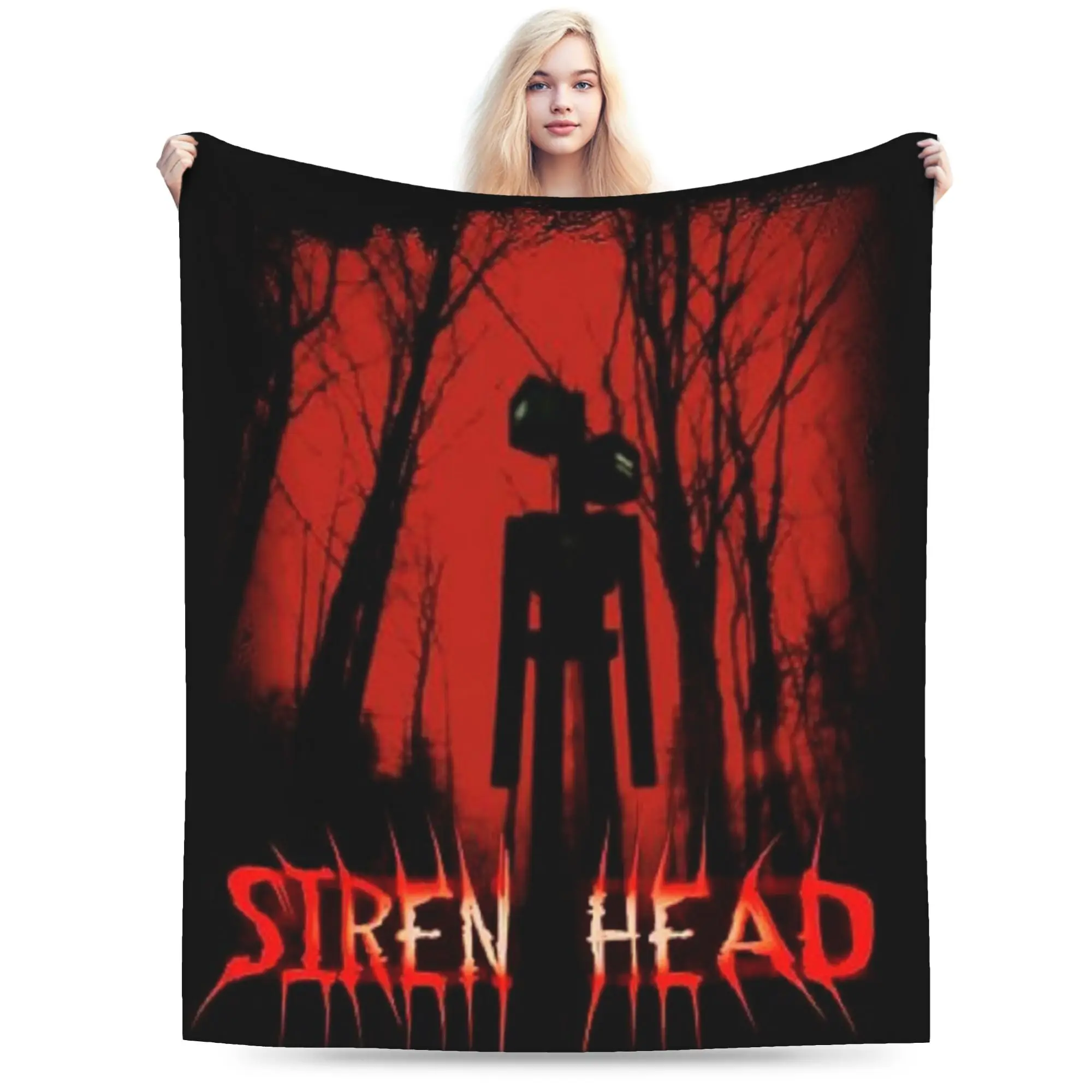 Y2K Siren Head In Dark Forest Blankets Ultra-Soft Coral Fleece Plush  Comfortable Throw Blanket Machine Washable