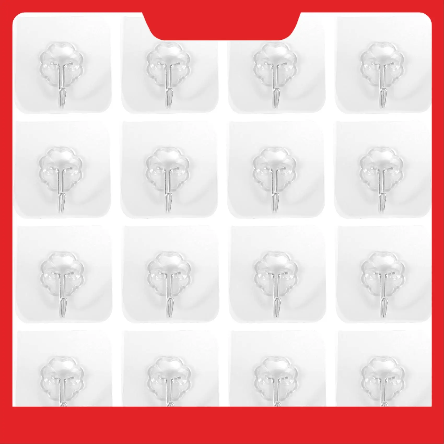 20Pcs Waterproof Self-Adhesive Hook Heavy-Duty Wall Hook Suitable For Home Kitchen Bathroom Punch-Free Strong Hook