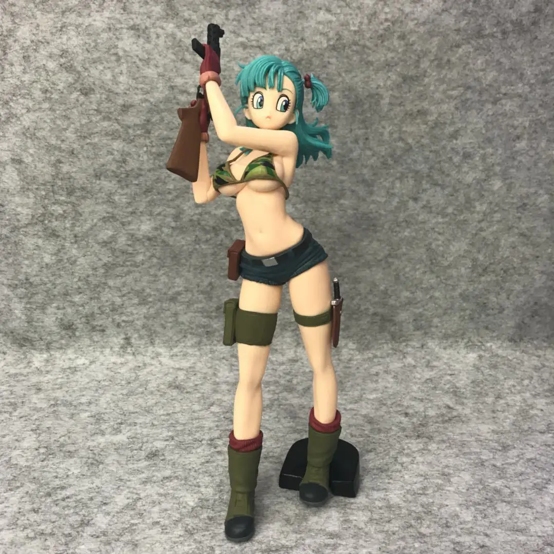 Anime Dragon Ball GLITTER & GLAMOURS -BULMA Army Ver. PVC Action Figure Manga Statue Collection Model Kids Toys Doll Gifts