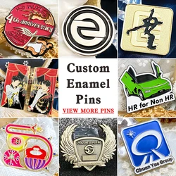 [Minimum 10pcs]Custom Enamel Pin Lapel Graduation Diy Brooch Coin Anime Emblem Make Badge Cufflink Back card enamel pin Tie clip