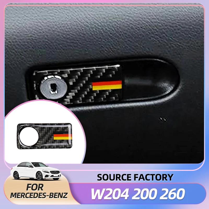 

Горячие внутренние наклейки из углеродного волокна Copilot, крышка панели перчаточного ящика, отделка для Mercedes Benz C class W204 200 260 300 2007-2014 Car I