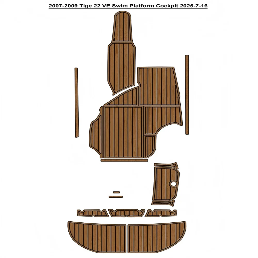 

2007-2009 Tige 22 VE Swim Platform Cockpit Pad Boat EVA Teak Floor SeaDek Gatorstep Style Self Adhesive dwseghjdtysy56ryy