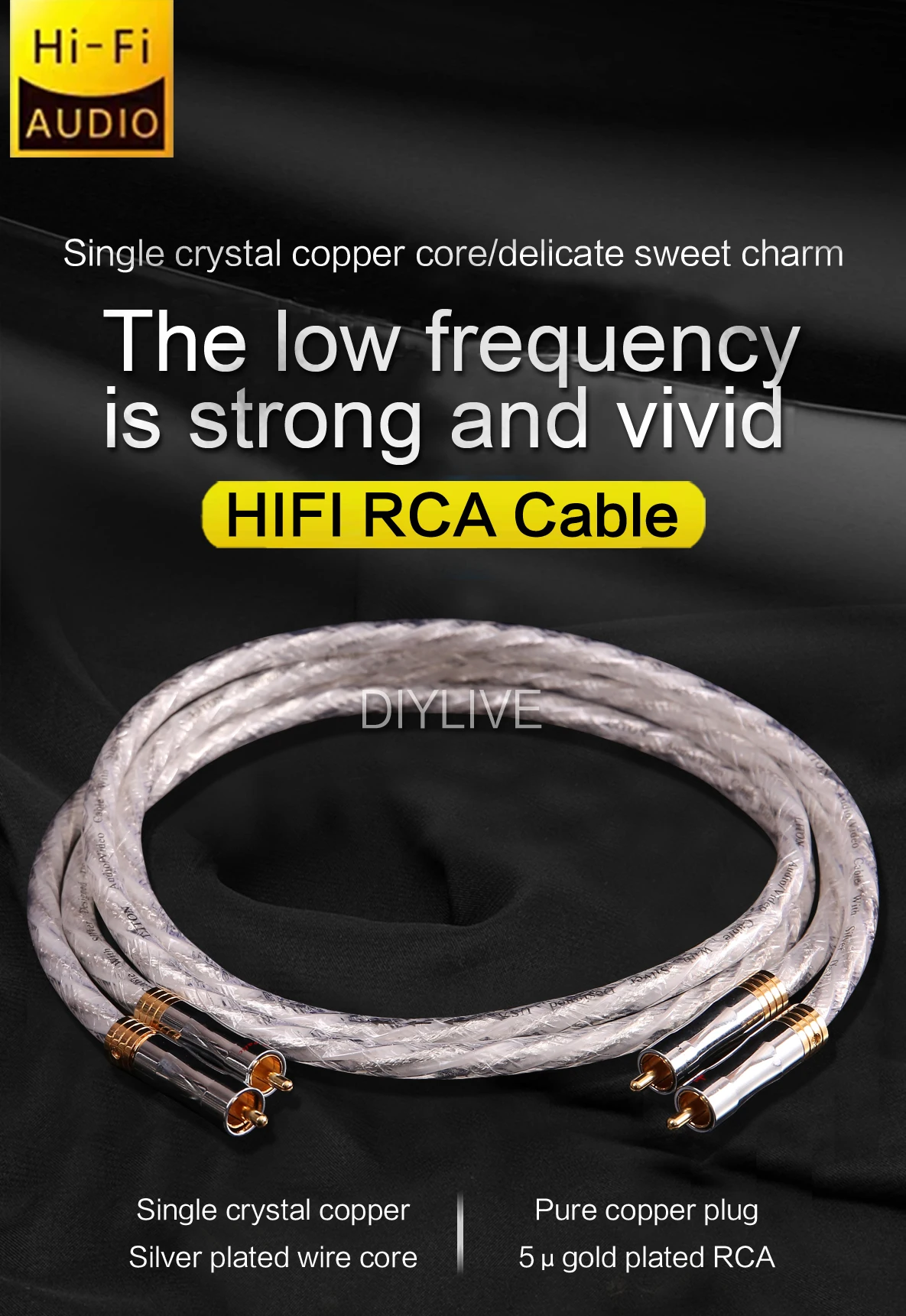 CAVO RCA AUDIOPHILE 100% OFCC HI-END SIGNATURES 8N - Audio/Video In