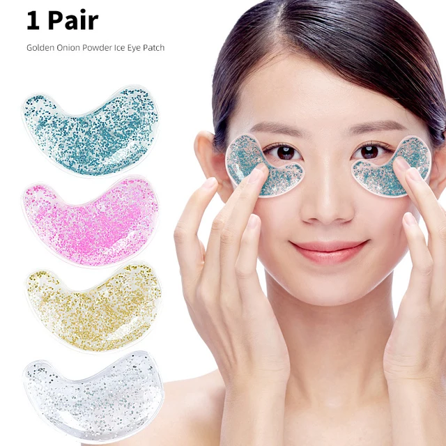 1 para żelowych plastrów na oczy wielokrotnego użytku Gel Eye Ice Pack Hot Cold Eye Patches Wielokrotnego użytku Gel Eye Cooler Heater Patches Łagodzi opuchliznę