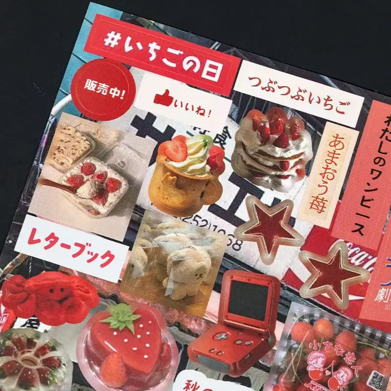 5/8 szt. Kreskówkowe naklejki retro Y2K z efektem błyskawicy, naklejki dekoracyjne DIY na etui na telefon, notatnik, do scrapbookingu, kawaii artykuły szkolne
