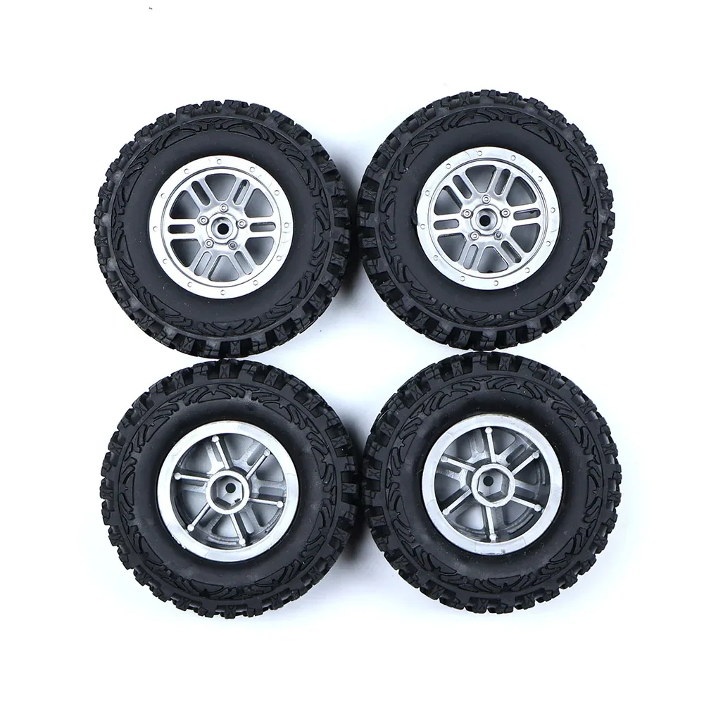 4PCS 6.5mm Hex Adapter 60mm Diameter 24 Width Tires For 1/18 1/16 RC Car Part