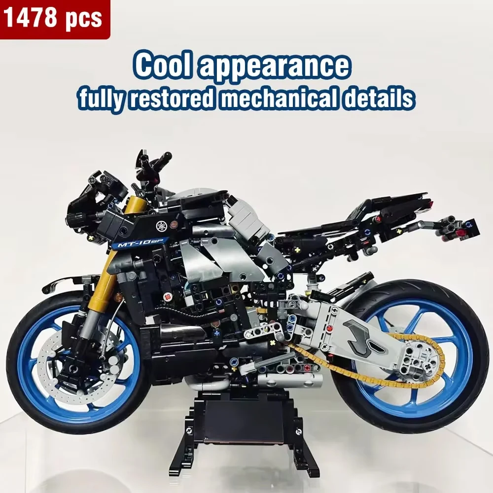 New Technical Motorcycle Model Building Blocks 1478pcs Advanced Building Set For Adults Bricks Creative children DIY Toys Gifts