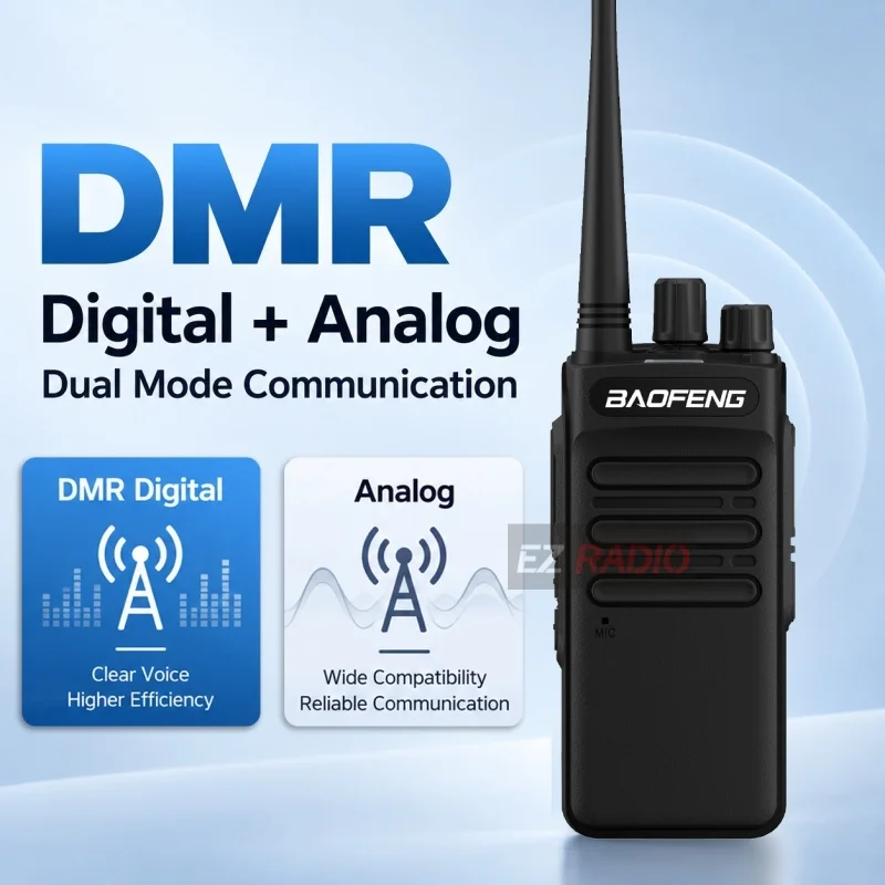 Baofeng DM-1905L DMR Digital and Analog Handheld Transceiver 2600mAh Battery Type-C VOX TDMA Dual Slot CTCSS CDCSS Two Way Radio