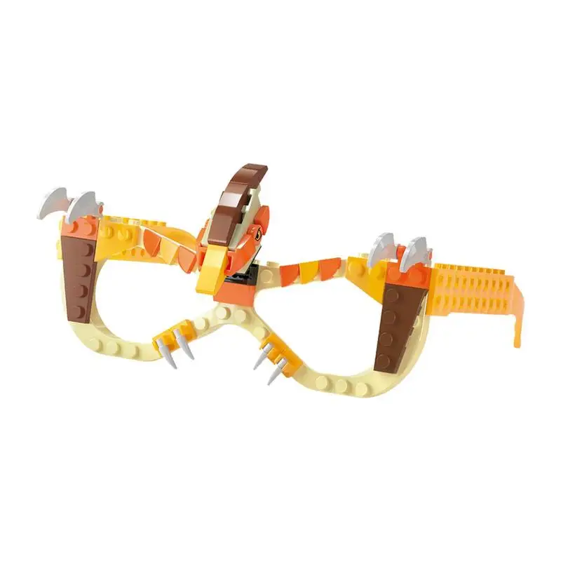 Funny Glasses Frame Building Blocks DIY Eyeglasses Brick Blocks Educational Toy For Children Increase Fine Motor Skill