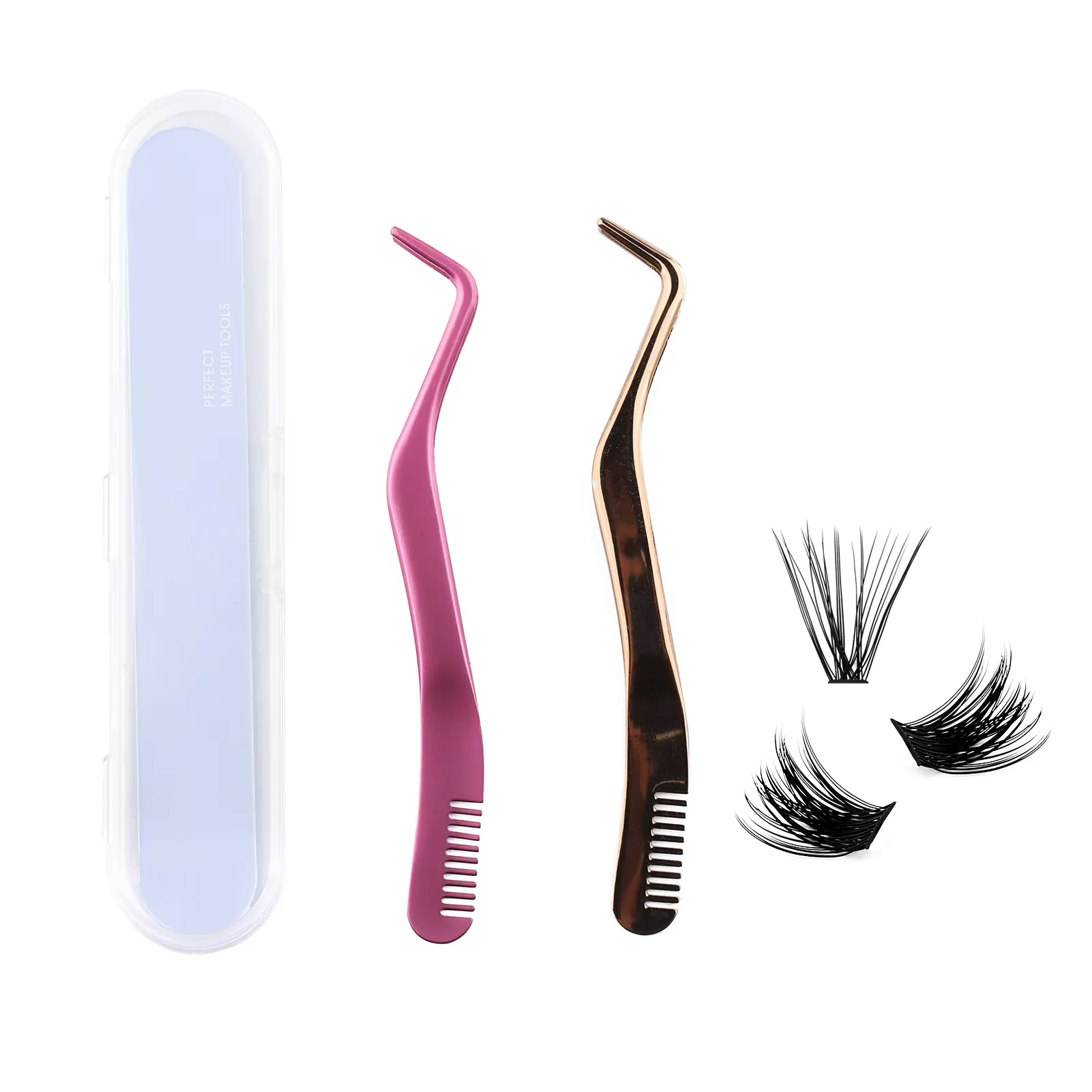 1 ชิ้นแหนบขนตา Extension แหนบสแตนเลสพร้อมหวีความแม่นยําสูง Anti - Static แหนบเหมาะสําหรับ DIY ขนตา