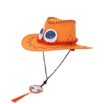 海賊王艾斯cosplay裝飾太陽眼鏡,舒適透氣,時尚動漫配件,配有牛仔帽 6 最佳銷售 牛仔角色扮演 - №2