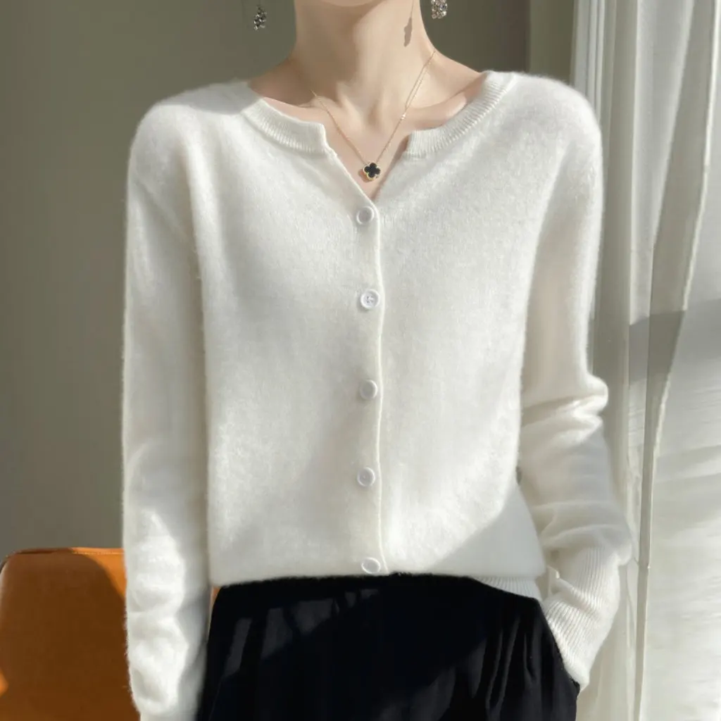 

Women's Knitted Cardigan Long Sleeve round Neck Casual All-match Korean Style Coat Trendy Autumn Winter Wholesale