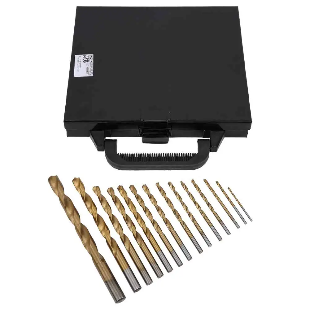 99PCS/Set Twist Drill High Speed Steel Titanium-plated Twist Drill Steel Plate Drill Mixed Drill Plastic Boxes