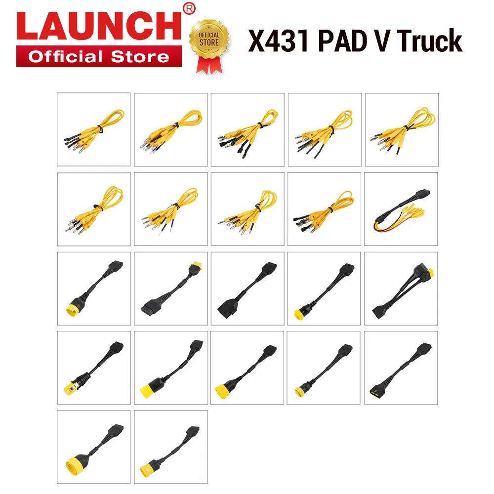 

LAUNCH X431 PAD V Extended Commercial Vehicles 24V Truck Cable Full System Diagnostic Tool Online Programmer Coding Active Test