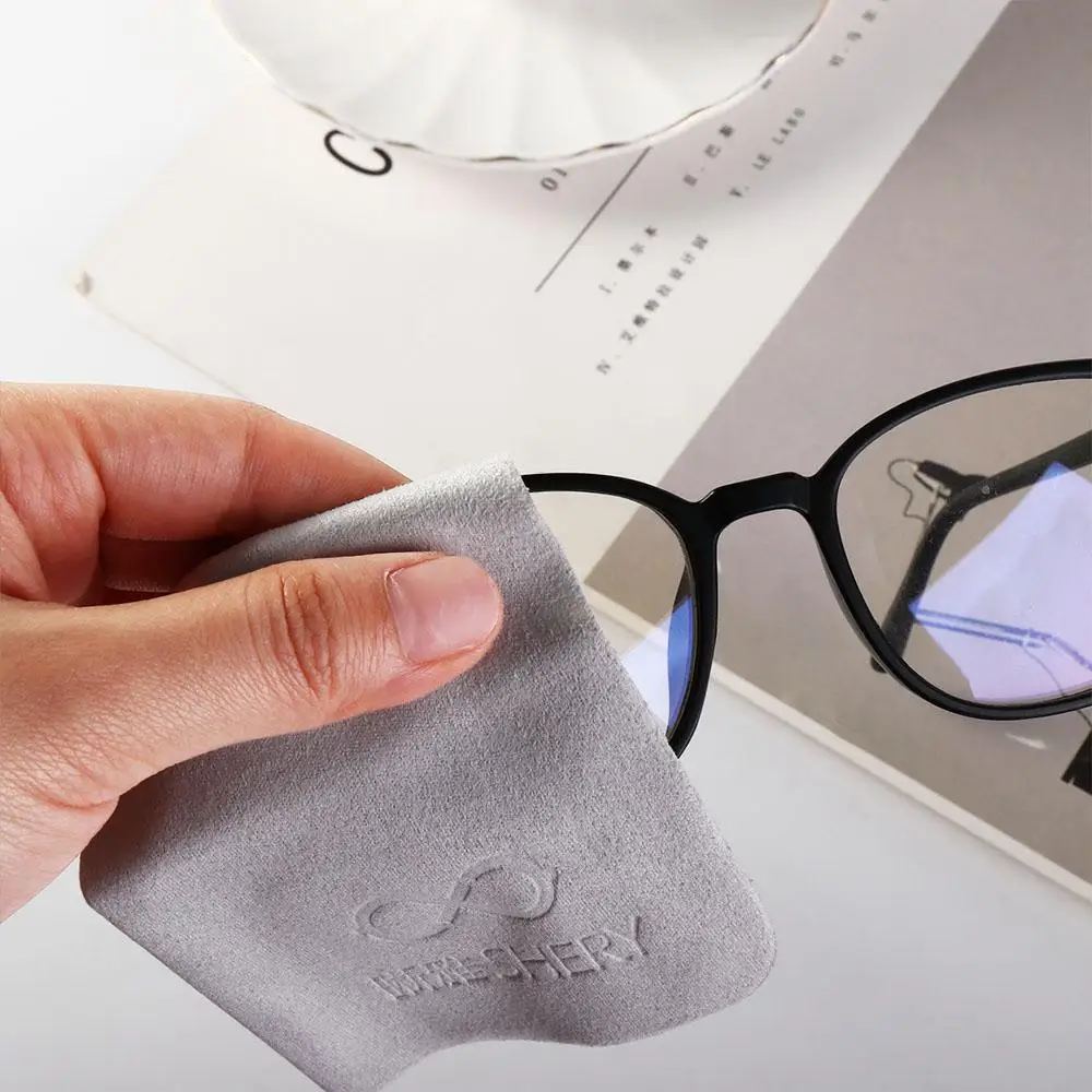 10 قطعة نظارات الرسالة نظافة القماش الجلد المدبوغ لينة عدسة نظافة القماش بلون ستوكات النظارات الشمسية مناديل التنظيف الكاميرا #4