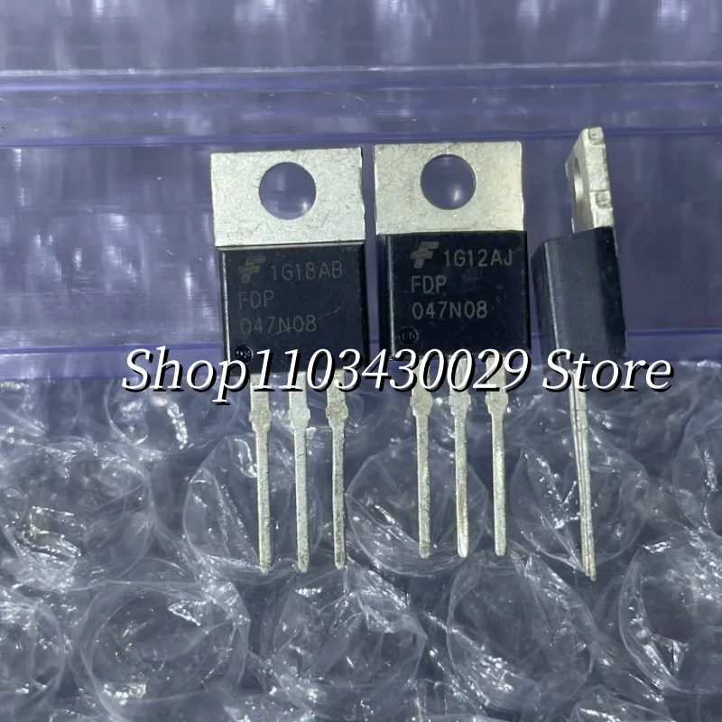 10Pcs New Original FDP047N08 TO-220 164A 75V N-Channel MOSFET Power Tube