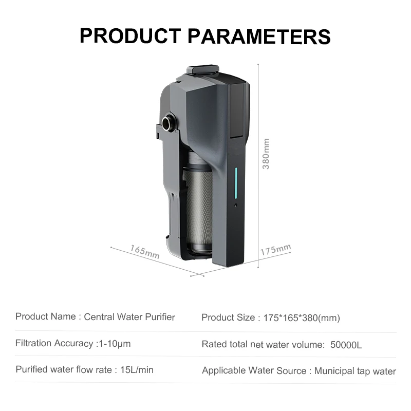 Hot selling：Customizable Household Under Sink Pure Drinking Mini Central Water Purifier