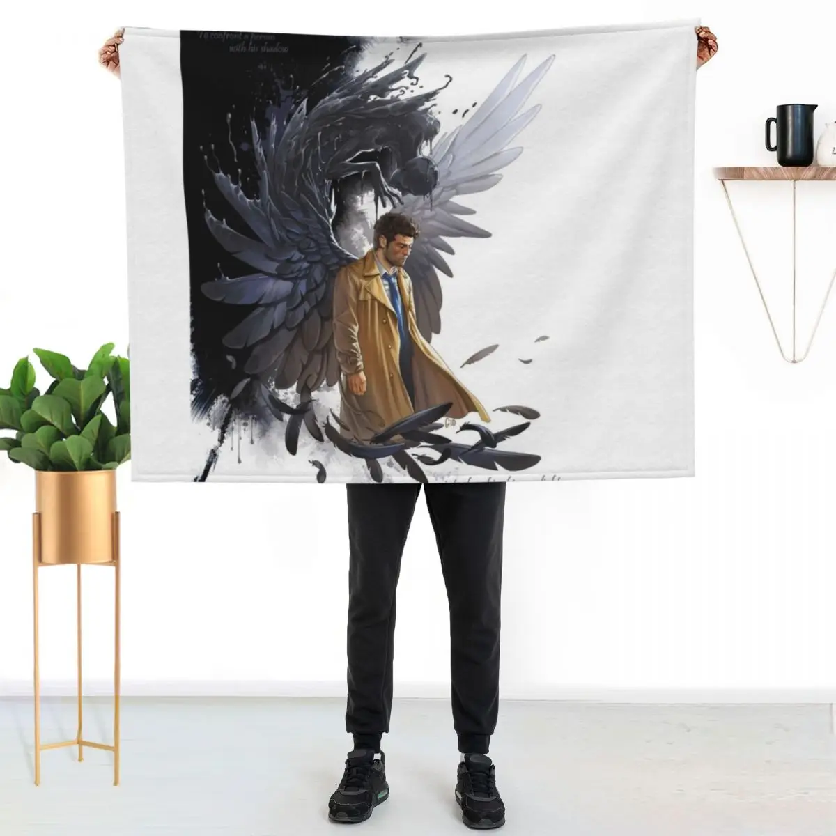 The Shadow Throw Blanket Luxurious Soft Fuzzy Blanket for Sofa Bed