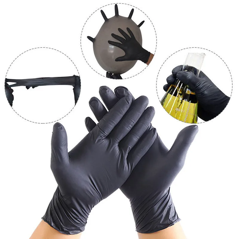 Disposable Nitrile Latex Rubber Dishwashing Kitchen Work Garden Household Cleaning Gloves