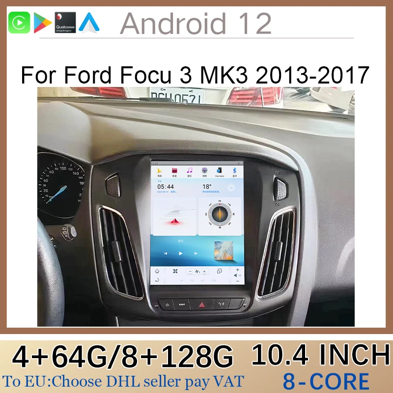 

Car GPS Navigation Head Unit For Focus 3 MK3 2013-2017 Android 11 Car Multimedia Player AndroidAUTO Carplay