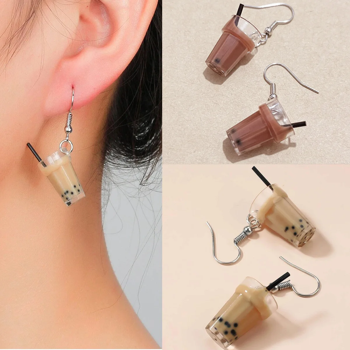 Drop Earrings Classic Happy Earrings Jewelry Ash / Dark Chocolate For Valentine's Day Gift Daily Holiday Festival
