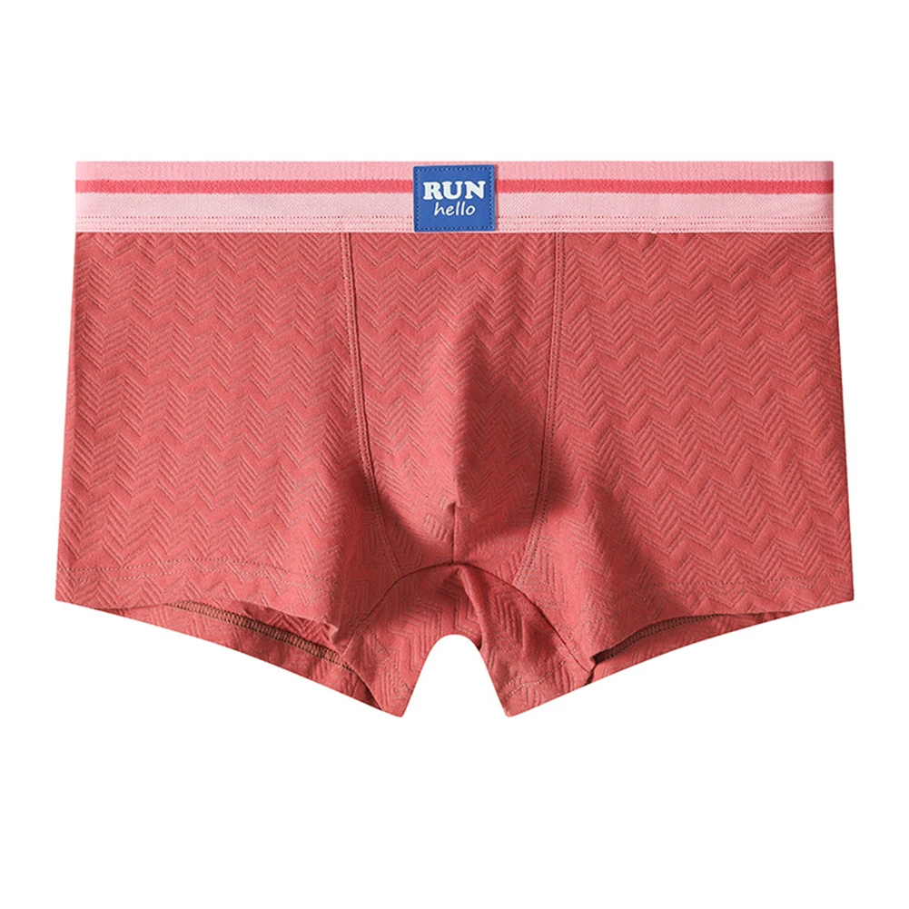 تنفس رجل بلون الملاكم ملخصات الملابس الداخلية الحقيبة نسيج القطن دنة السروال جذوع مناسبة للاستخدام اليومي #2